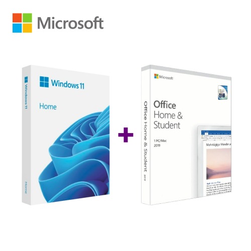 [세트상품] 윈도우11홈 + 가정용 오피스 ( 상품구성 : 마이크로소프트 Windows 11 Home FPP + Office 2019 Home and Student PKC )